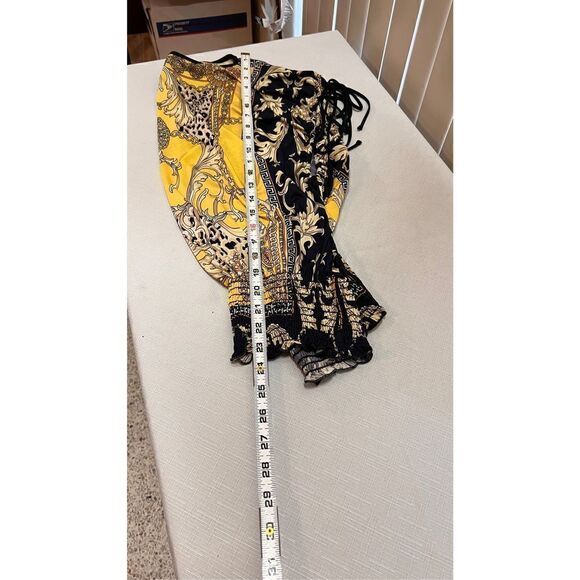 BODY CENTRAL YELLOW PAISLEY BLOUSE SIZE S - Picture 9 of 9